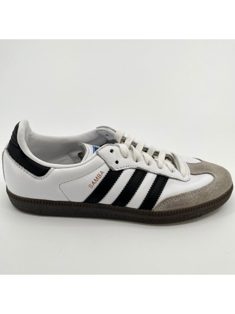 Adidas Samba OG Mens Size 5.5 White Black Gum Athletic Leather Shoes Sneakers